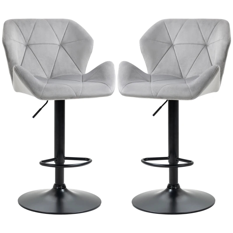 Set Of 2 Luxurious Velvet-Touch Triangle indenting seat