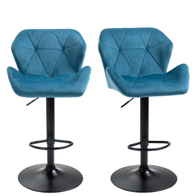 Set Of 2 Luxurious Velvet-Touch Triangle indenting seat