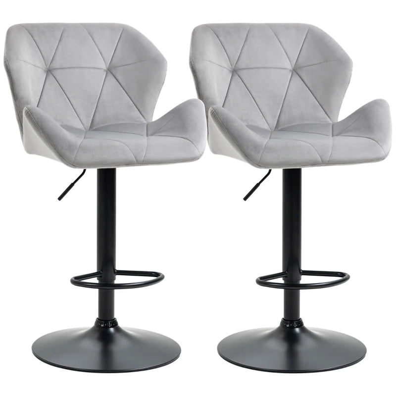 Set Of 2 Luxurious Velvet-Touch Triangle indenting seat